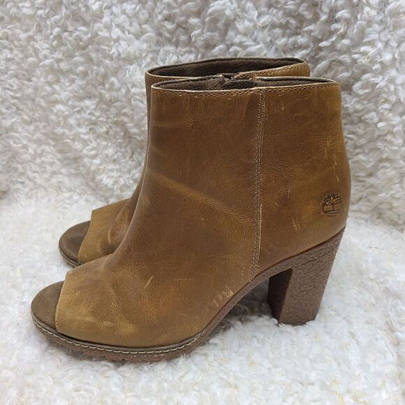 Timberland Women's Tillston Peep Toe Ankle Boots sz 7 - Picture 5 of 11